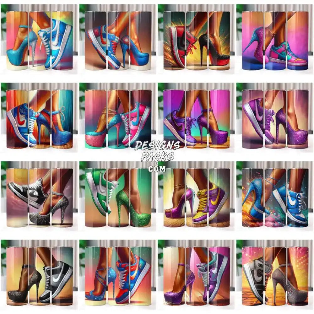 60 Girls Shoes Lovers Tumbler Wrap Bundle Jpg