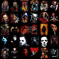 Load image into Gallery viewer, 60 Halftone Halloween Horror Designs Bundle PNG
