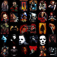 Load image into Gallery viewer, 60 Halftone Halloween Horror Designs Bundle PNG DESIGNSPACKS
