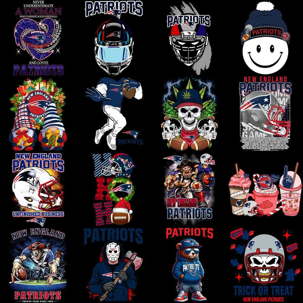 60 Mega Football Team New England Patriots Mixed V2 Designs Bundle PNG