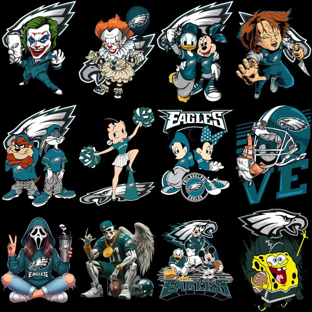 60 Philadelphia Eagles Super Bowl 2025 Football Designs Bundle PNG