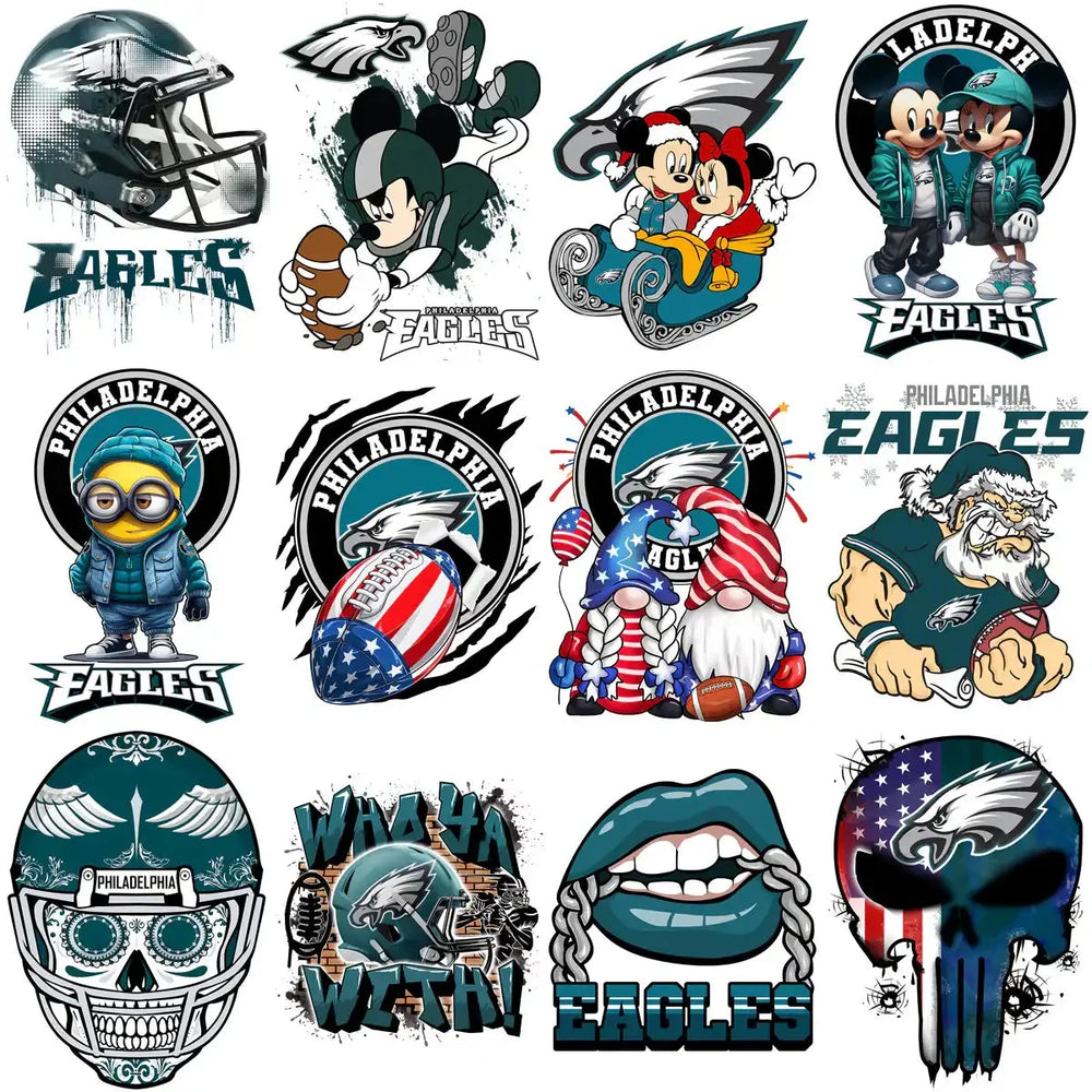 60 Philadelphia Eagles Super Bowl 2025 Football Designs Bundle PNG