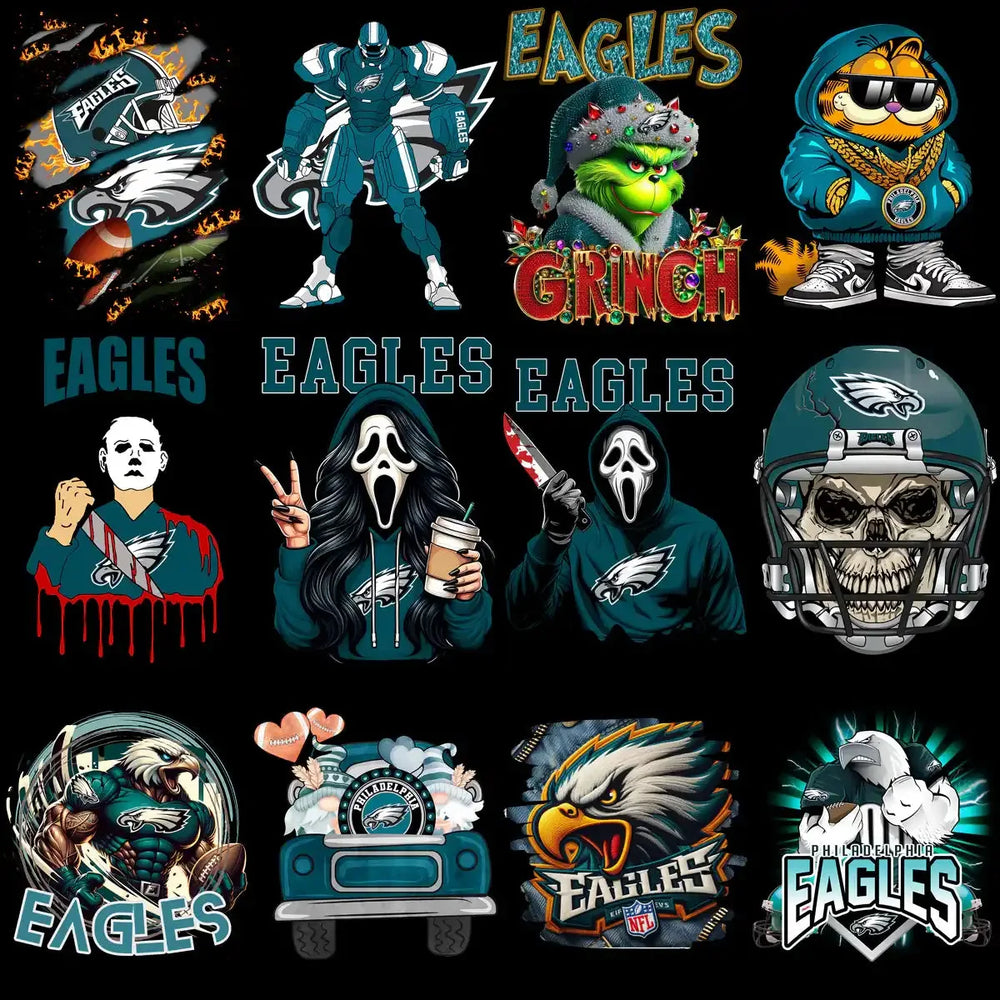 60 Philadelphia Eagles Super Bowl 2025 Football Designs Bundle PNG