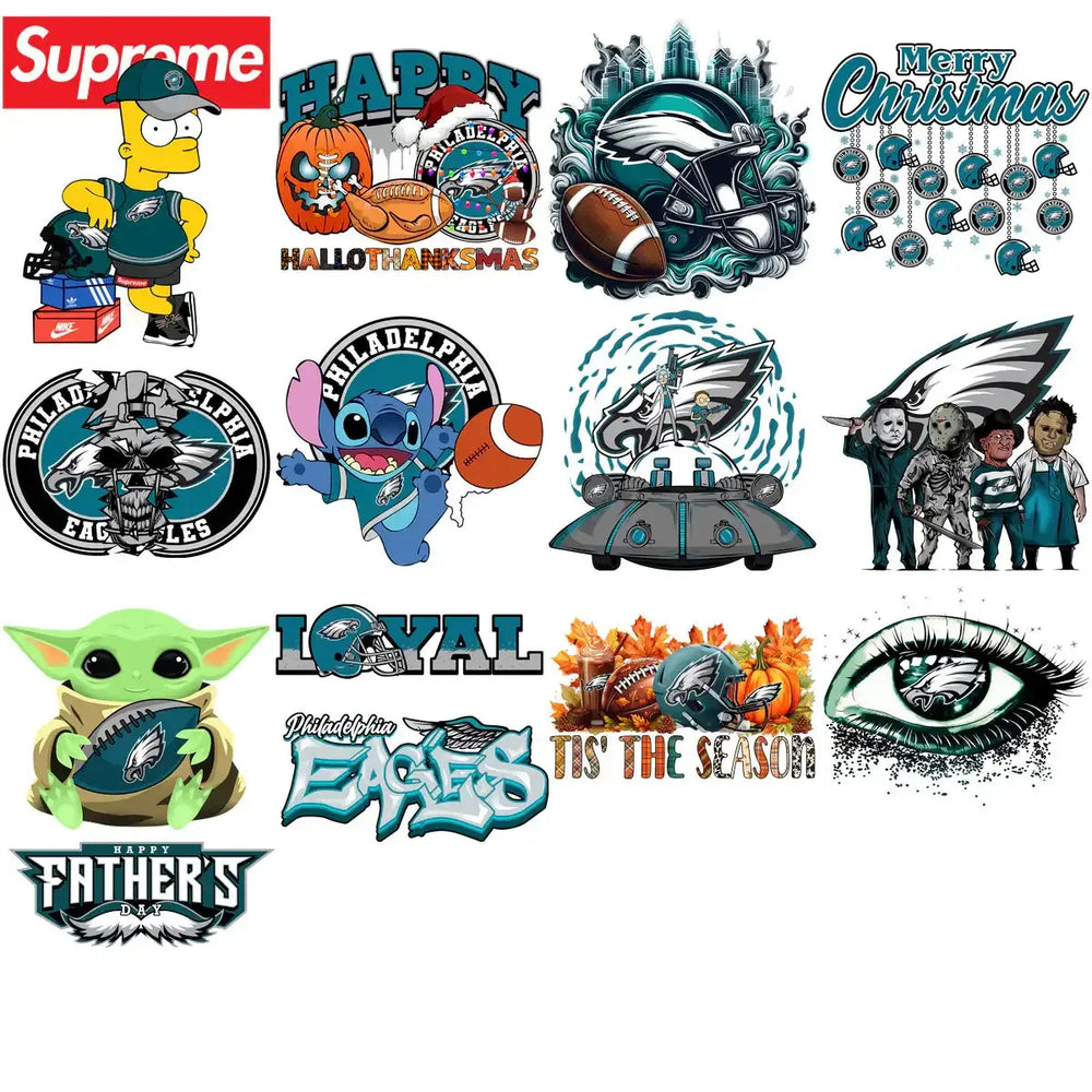 60 Philadelphia Eagles Super Bowl 2025 Football Designs Bundle PNG