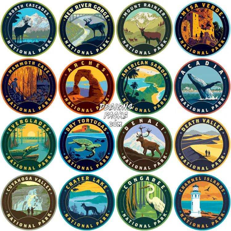 60 Usa National Parks Designs Bundle Png