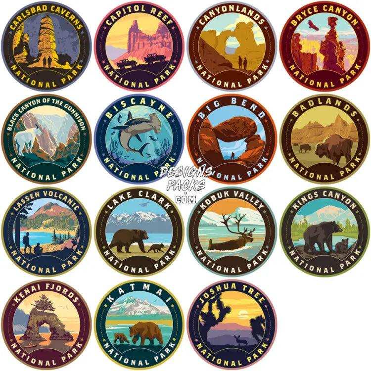 60 Usa National Parks Designs Bundle Png