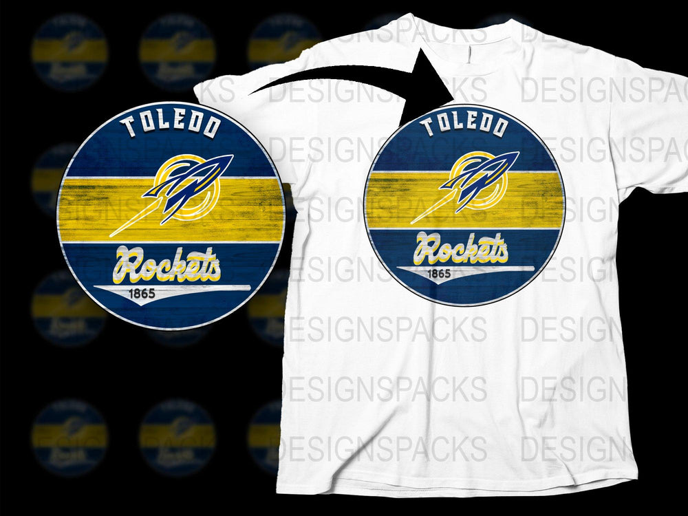 Toledo Rockets 1865 Logo T-Shirt, Vintage College Sports Fan Apparel, Unisex Graphic Tee