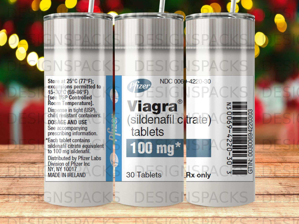Pfizer Viagra 100mg sildenafil citrate tablets, 30 count packaging.