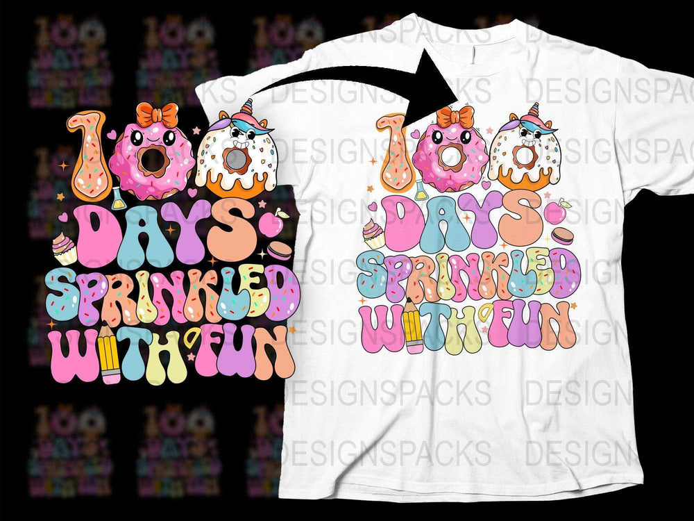 Cute Donut Days Sprinkled With Fun T-Shirt, Colorful Summer Graphic Tee, Kids and Adults Sizes Available