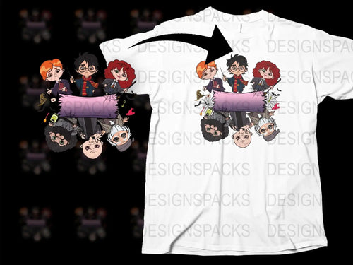 Anime Inspired Graphic T-Shirt, Cartoon Characters Print, Casual Cotton Tee, Unisex Fashion Top, Gift for Anime Fans