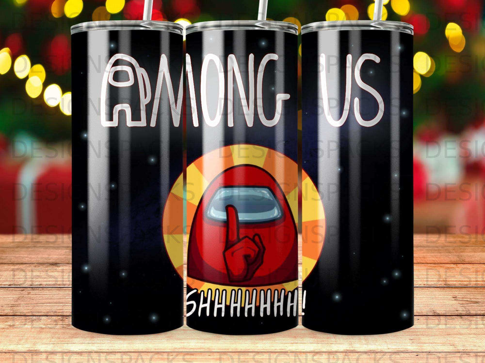 Among Us character with red helmet and "BAHHHHHHH!" text on a black background.