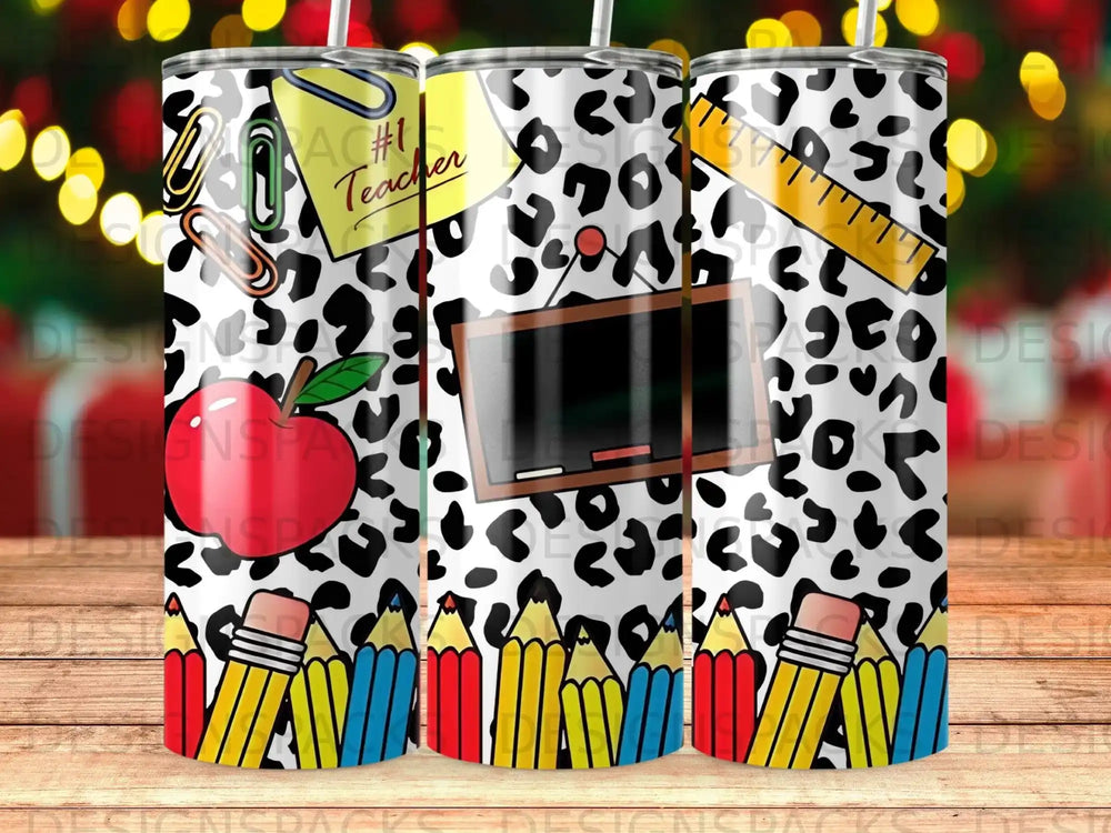 Teacher School Supplies Leopard Pattern Design product type