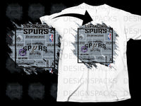 Load image into Gallery viewer, San Antonio Spurs Logo Collage Graphic Design T-shirt
