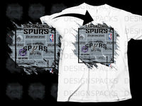 Load image into Gallery viewer, San Antonio Spurs Logo Collage Graphic Design T-shirt
