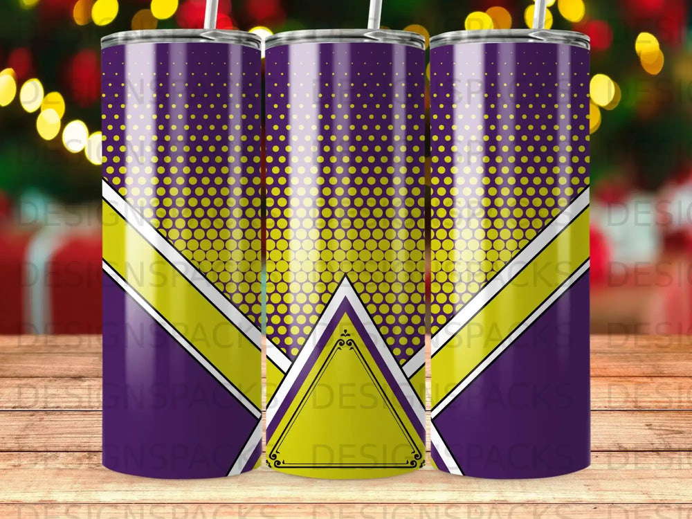 Purple Yellow Dot Pattern Geometric Abstract Tumbler product type
