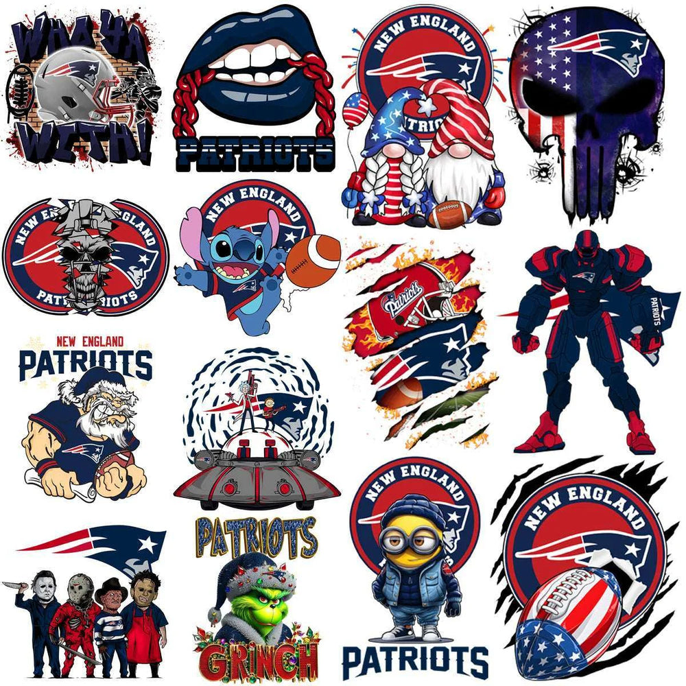 61 Mega Football Team New England Patriots Mixed V1 Designs Bundle PNG