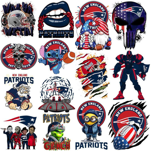 61 Mega Football Team New England Patriots Mixed V1 Designs Bundle PNG