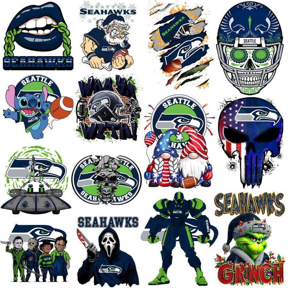 61 Mega Football Team Seattle Seahawks Mixed V1 Designs Bundle PNG