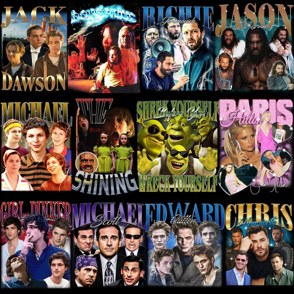 61 Movie Celebrity Series TV Bootleg Designs Bundle PNG