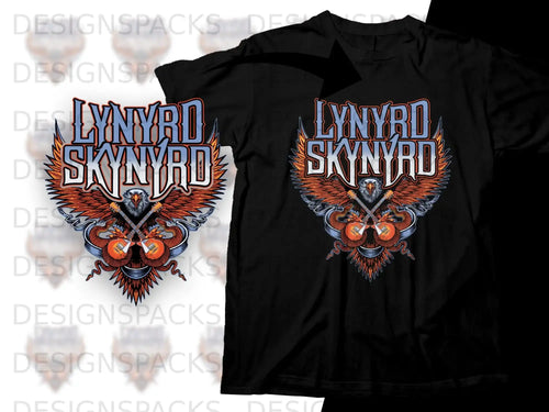 Lynyrd Skynyrd eagle and guitars graphic t-shirt.