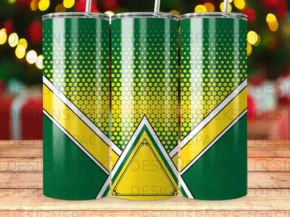 Vibrant green yellow dot pattern abstract geometric product type