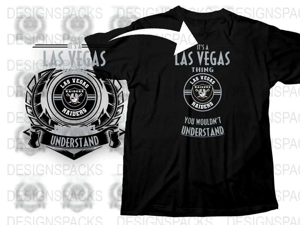 Las Vegas Raiders T-Shirt, Classic Logo Black Tee, NFL Sports Fan Apparel, Men's and Women's Sizes Available