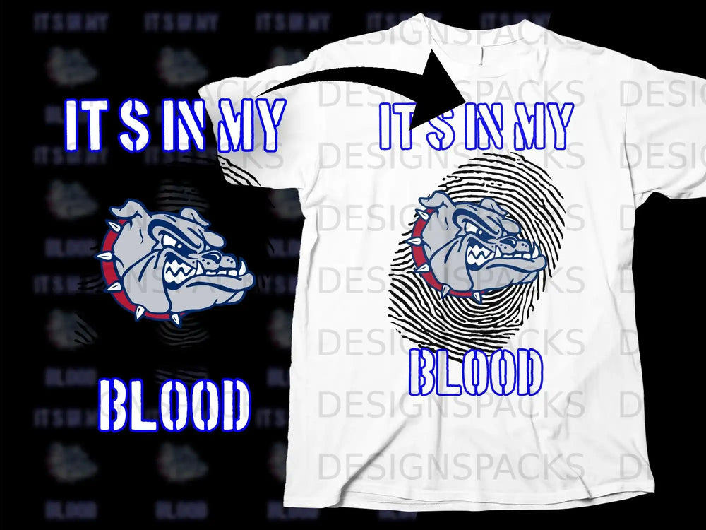 It's In My Blood Bulldog Graphic T-shirt