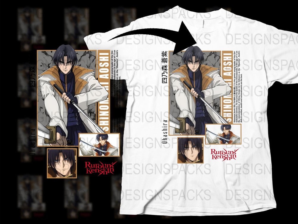 Rurouni Kenshin Anime T-Shirt, Samurai X Manga Graphic Tee, Unisex Japanese Series Merchandise