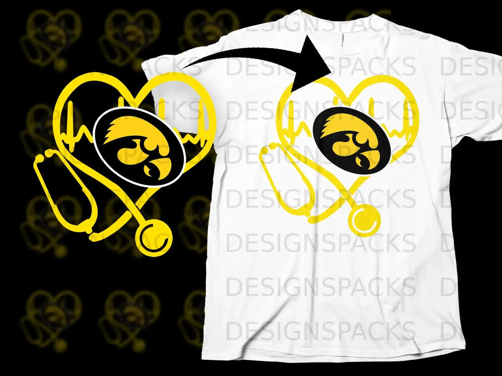 Heartbeat Stethoscope Design Sloth Graphic T-Shirt