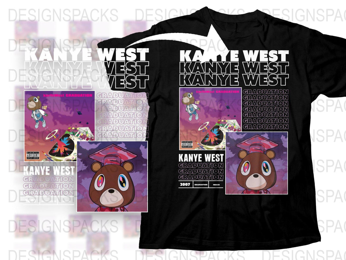 Kanye West Graduation Album Art T-Shirt, Vintage Hip Hop Tee, 2007 Music Fan Merchandise