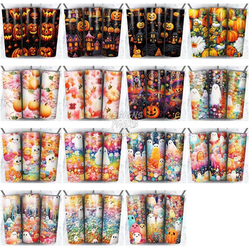 62 Halloween Embroidery Tumbler Wrap Bundle Jpg