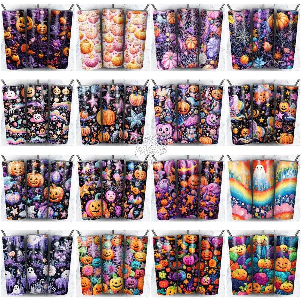 62 Halloween Embroidery Tumbler Wrap Bundle Jpg