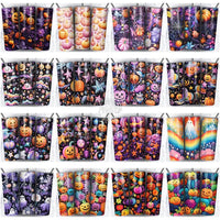 Load image into Gallery viewer, 62 Halloween Embroidery Tumbler Wrap Bundle Jpg
