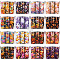 Load image into Gallery viewer, 62 Halloween Embroidery Tumbler Wrap Bundle Jpg
