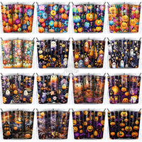 Load image into Gallery viewer, 62 Halloween Embroidery Tumbler Wrap Bundle Jpg
