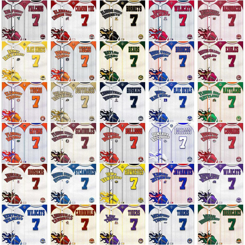 62 NCAA College Sports Team Button-Up Jersey Tumbler Wrap Bundle JPG
