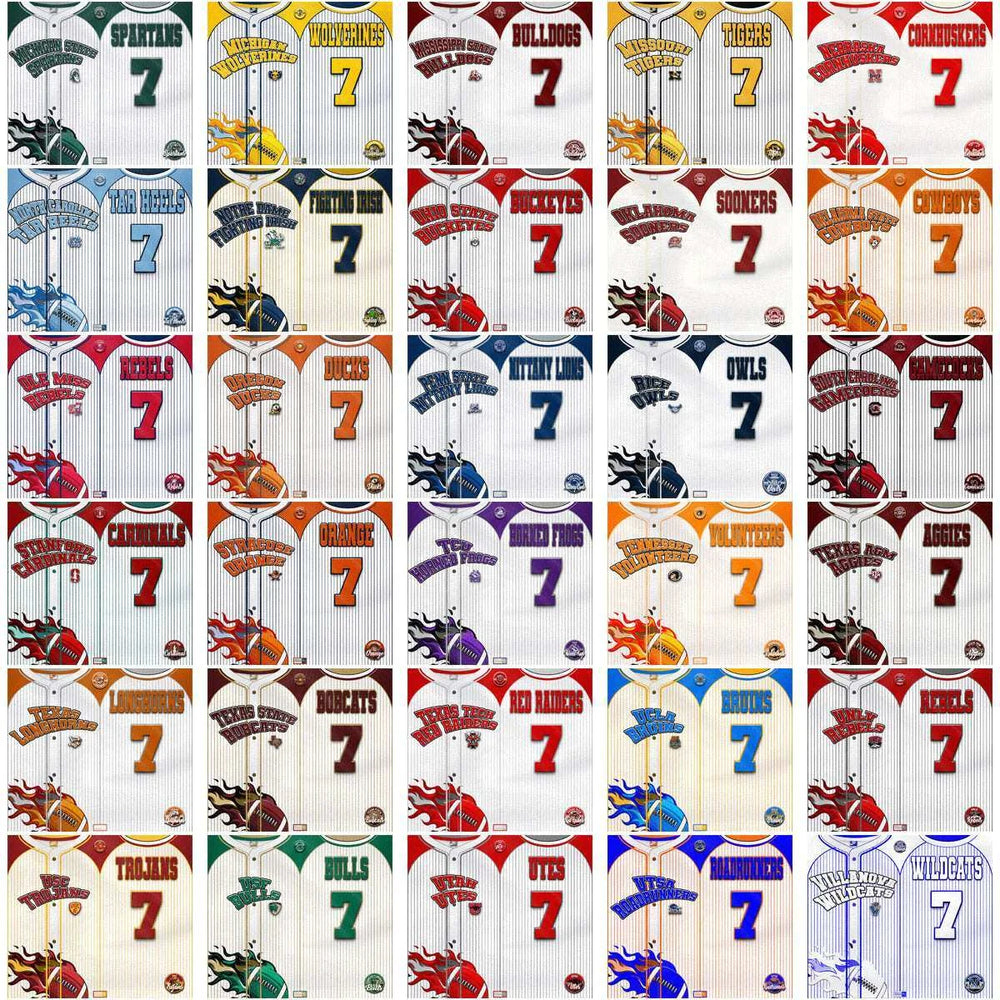 62 NCAA College Sports Team Button-Up Jersey Tumbler Wrap Bundle JPG