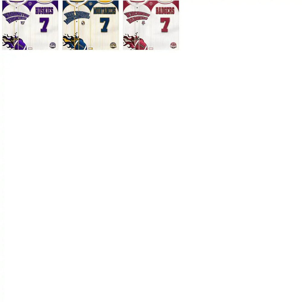62 NCAA College Sports Team Button-Up Jersey Tumbler Wrap Bundle JPG
