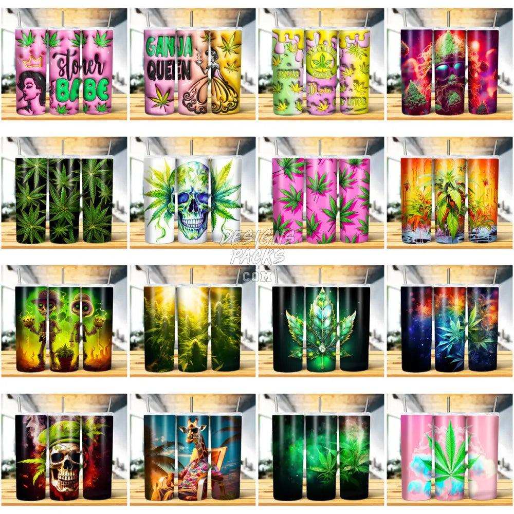 62 Weed Cannabis Tumbler Wrap Bundle Jpg