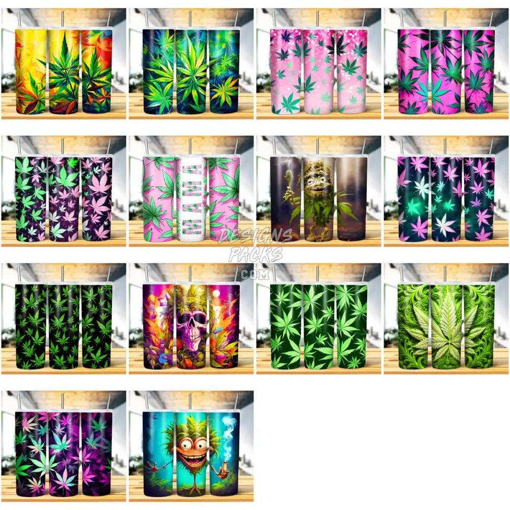62 Weed Cannabis Tumbler Wrap Bundle Jpg