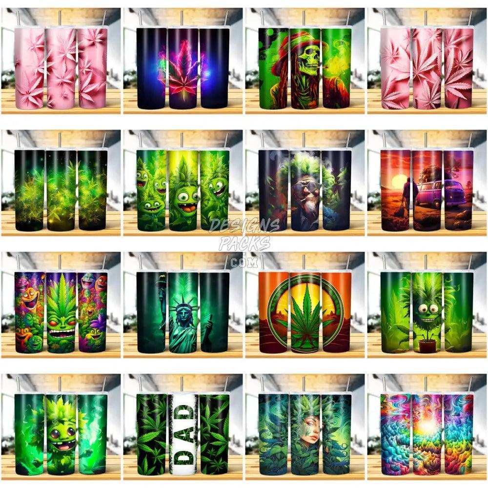 62 Weed Cannabis Tumbler Wrap Bundle Jpg