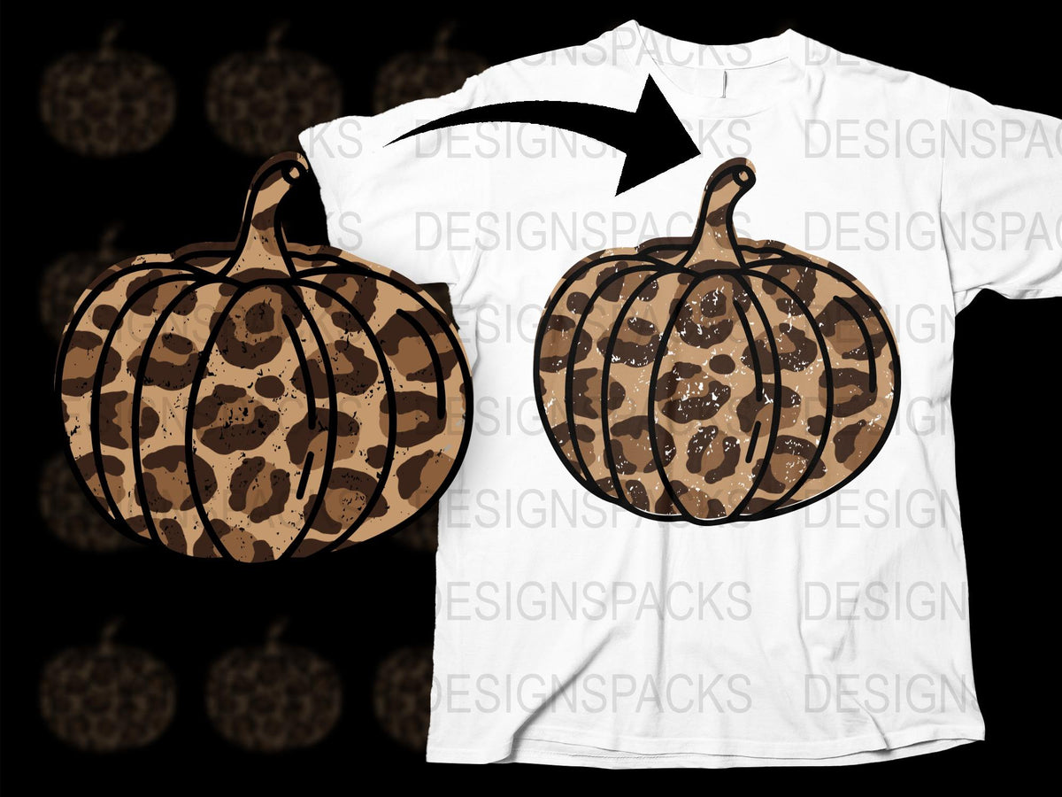 Pumpkin Pattern T-Shirt, Autumn Season Graphic Tee, Brown Pumpkin Design, Stylish Fall Apparel, Casual Wear