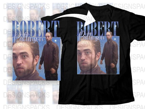 Robert Pattinson Fan T-Shirt, Unique Celebrity Portrait Tee, Movie Star Casual Wear, Gift for Movie Lovers