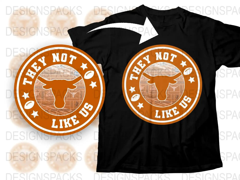 They Not Like Us T-Shirt, Bold Orange Graphic Tee with Bull Design, Unisex Casual Streetwear Shirt