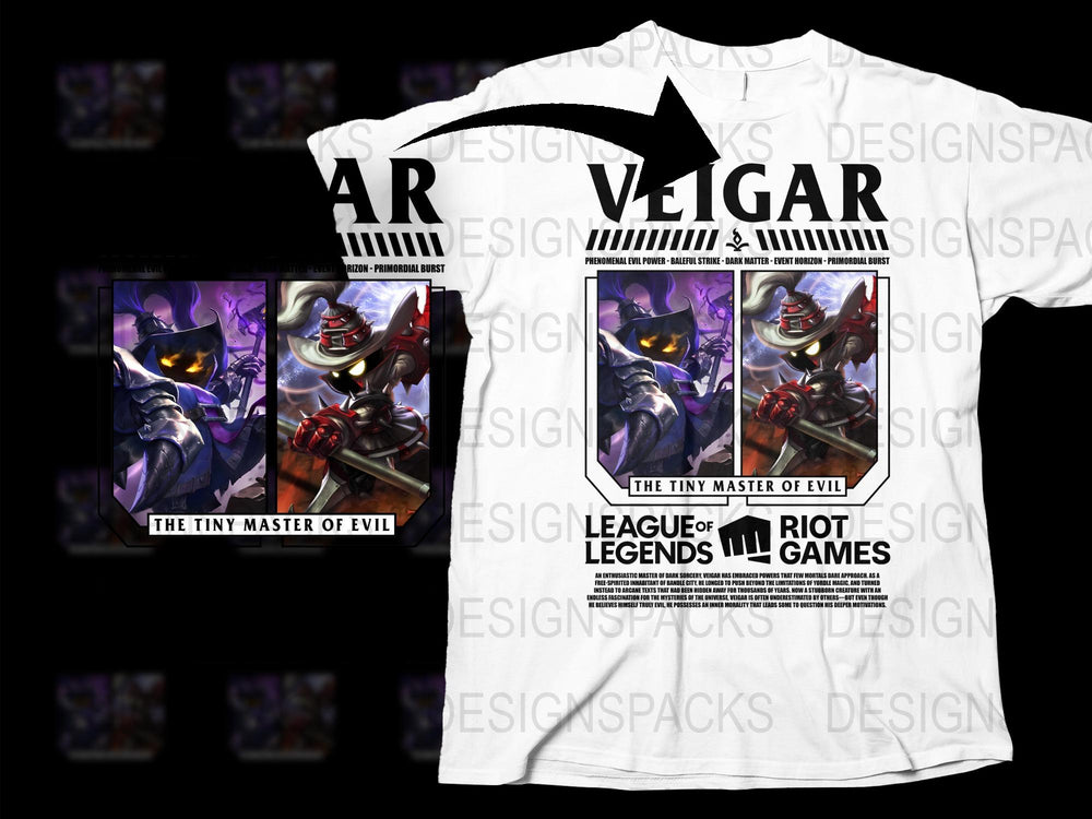 League of Legends Veigar T-Shirt, The Tiny Master of Evil Graphic Tee, Gamer Clothing, Riot Games Merchandise