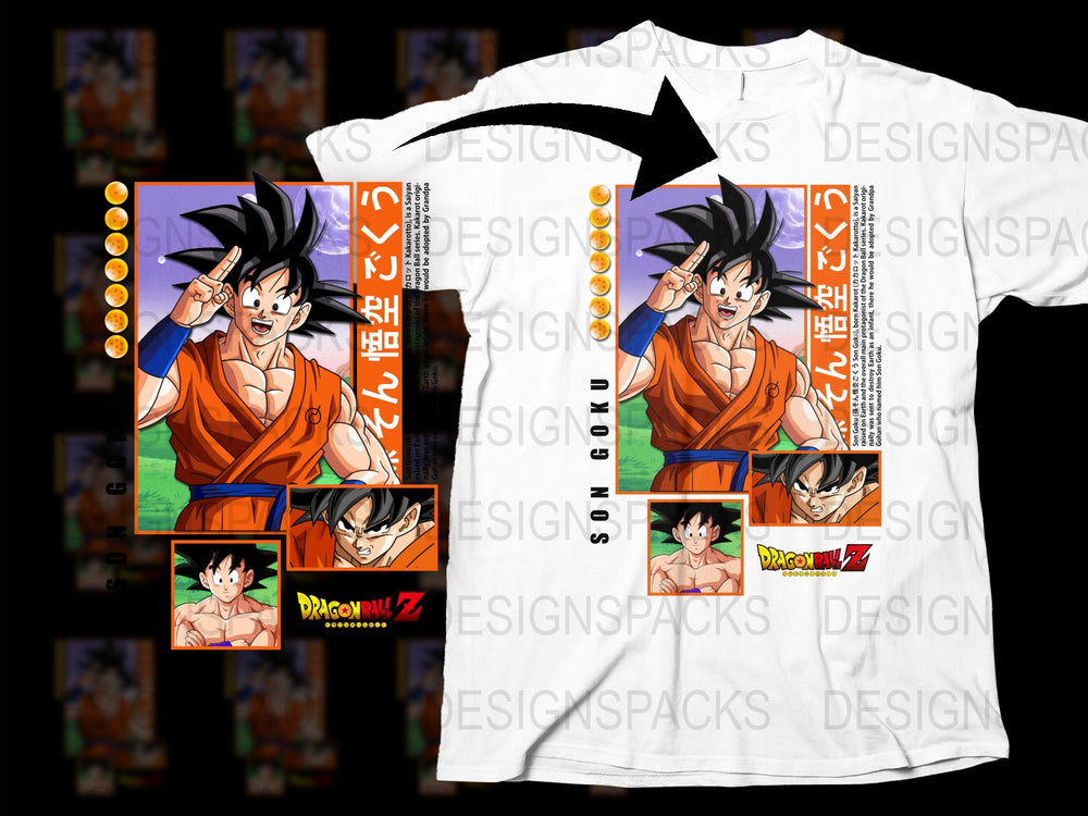 Dragon Ball Z Goku T-Shirt, Anime Graphic Tee, Vintage Style, Fan Art, Casual Wear, Collector's Item, Gift for Fans
