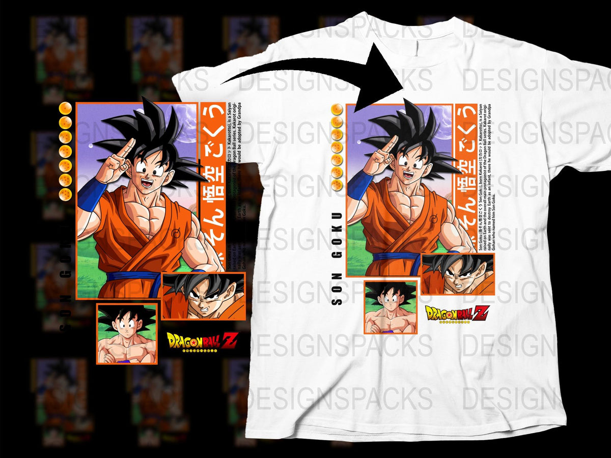 Dragon Ball Z Goku T-Shirt, Anime Graphic Tee, Vintage Style, Fan Art, Casual Wear, Collector's Item, Gift for Fans
