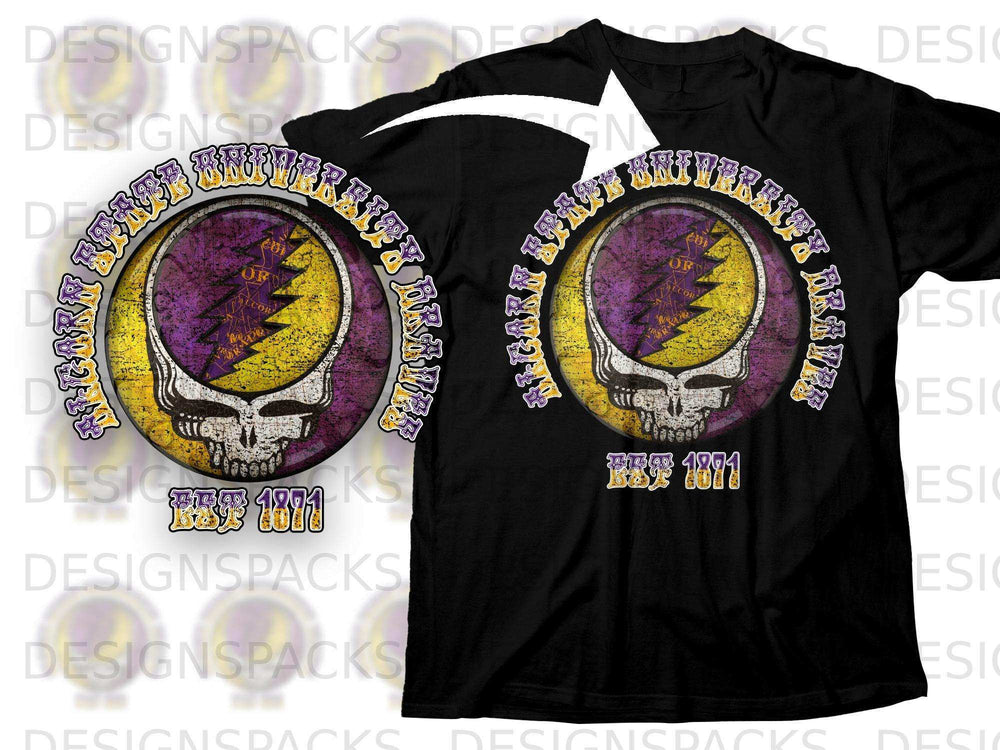Alcorn Brave University Braves Skull T-Shirt