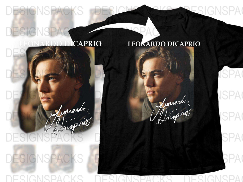 Leonardo DiCaprio Graphic T-Shirt, Vintage 90s Actor Tee, Movie Star Fan Apparel, Unisex Clothing