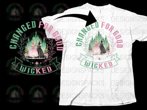 Wicked Broadway Musical Inspired T-Shirt, 'Changed For Good' Quote, Theater Fan Gift, Unisex Graphic Tee